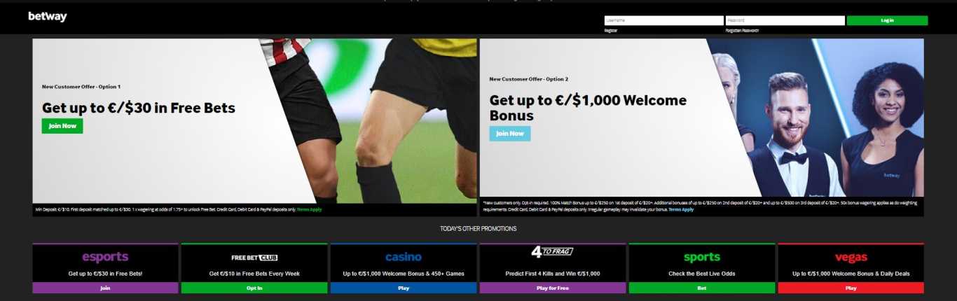 betway bonuses and promotions