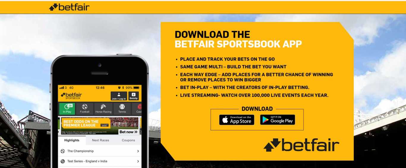 download Betfair sport betting app for android or ios